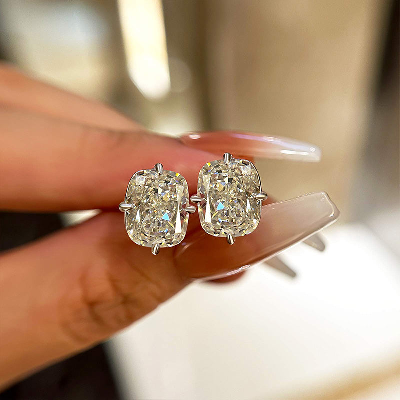 Luxury Cushion Cut Simulated Diamond Earrings