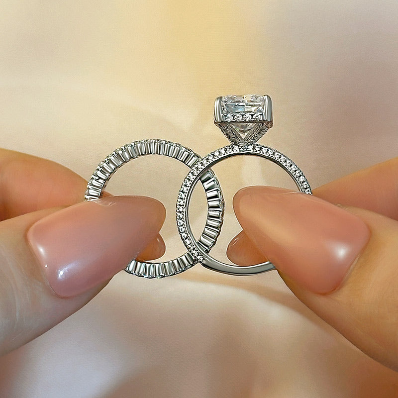 6ct Radiant Simulated Diamond Ring | Gold Plated | Aurogem