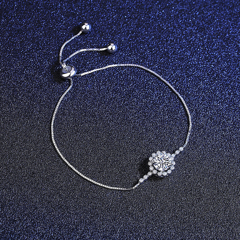 Timeless Moissanite Sterling Silver Bracelet