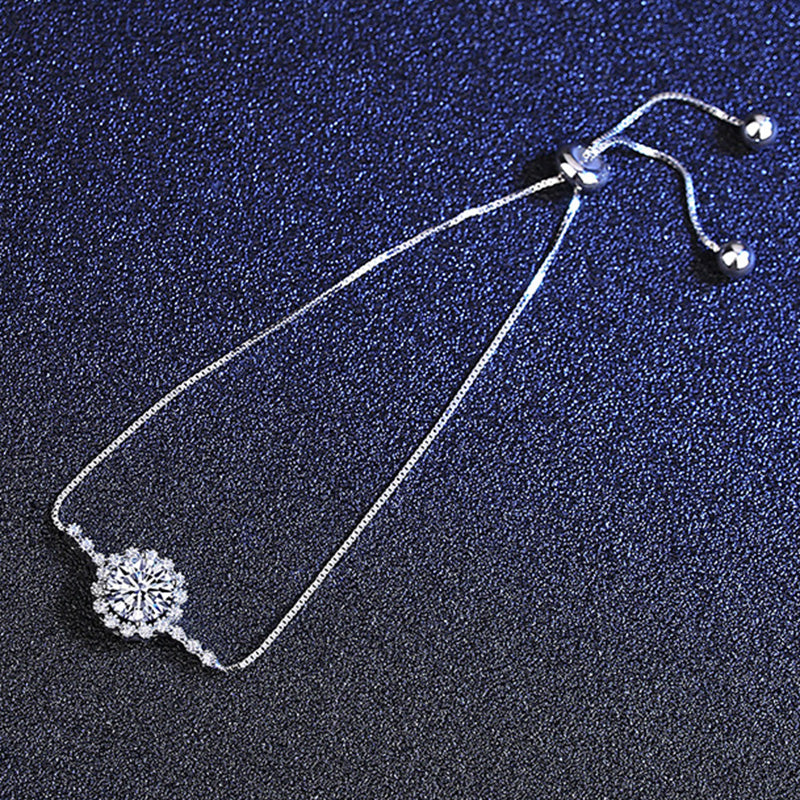 Timeless Moissanite Sterling Silver Bracelet