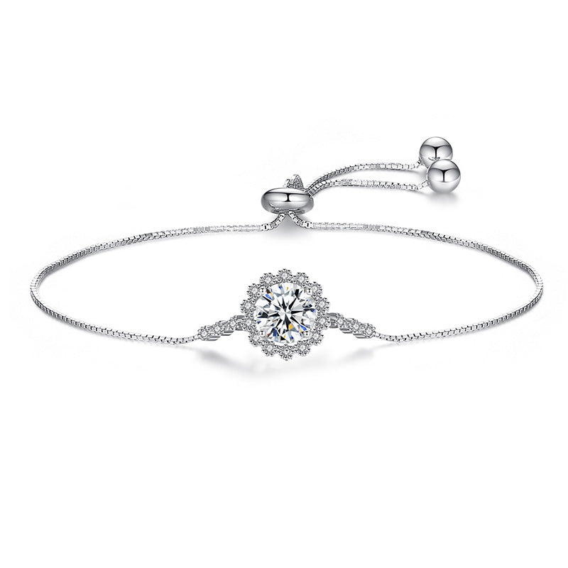 Timeless Moissanite Sterling Silver Bracelet