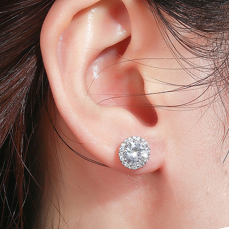 Luxury 925 Silver Sona Diamond Earrings - 0.8ct Multi-Gem