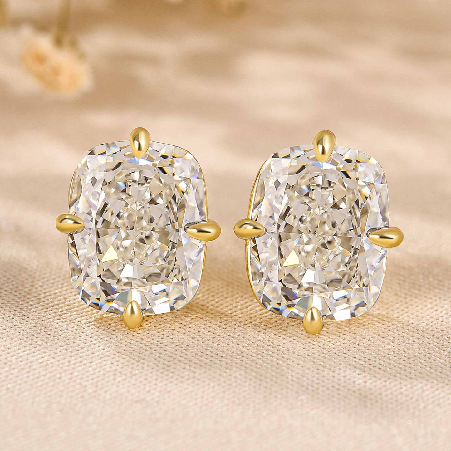 Luxury Cushion Cut Simulated Diamond Earrings