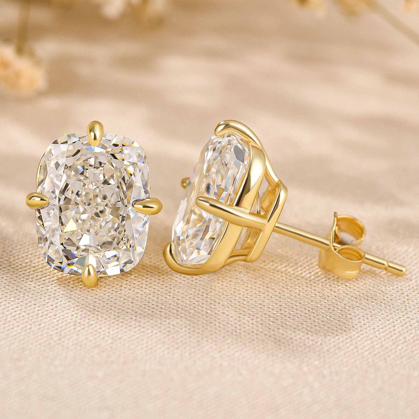 Luxury Cushion Cut Simulated Diamond Earrings