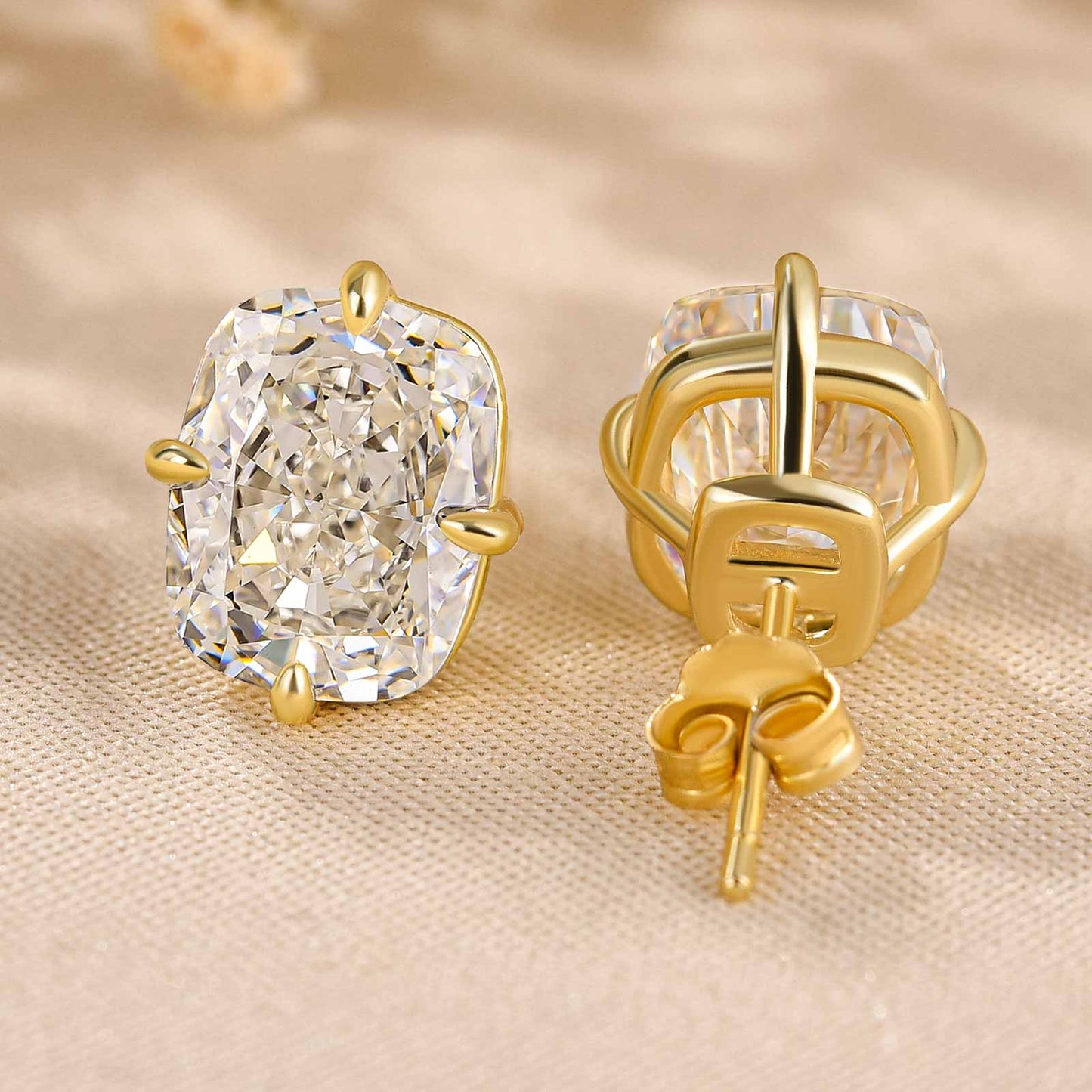 Luxury Cushion Cut Simulated Diamond Earrings