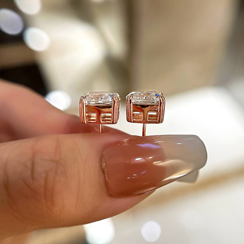 Cushion Cut Simulated Diamond Earrings