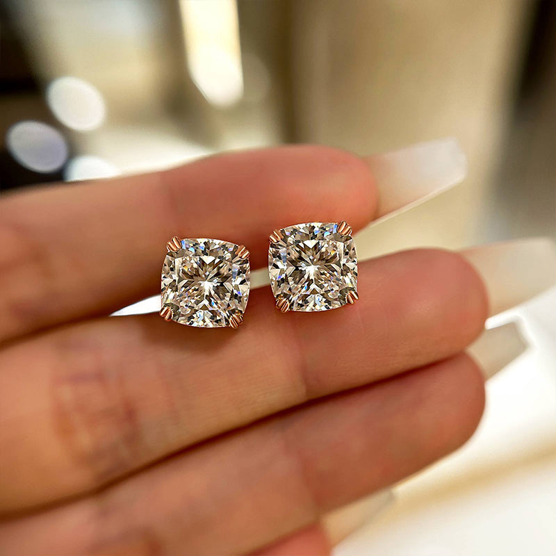 Cushion Cut Simulated Diamond Earrings
