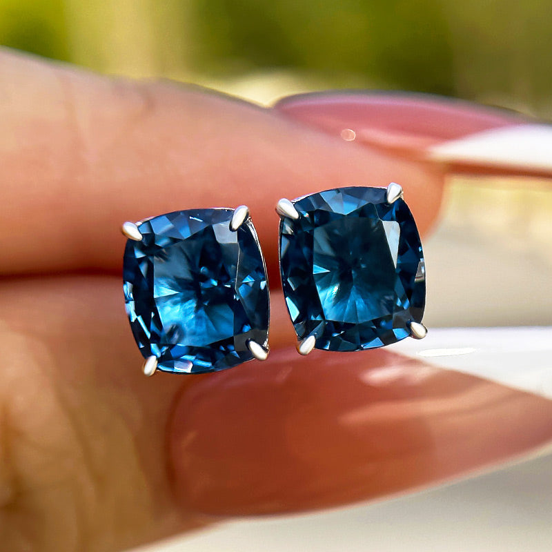 Montana Blue Simulated Diamond Jewelry Set in Sterling Silver & White Gold