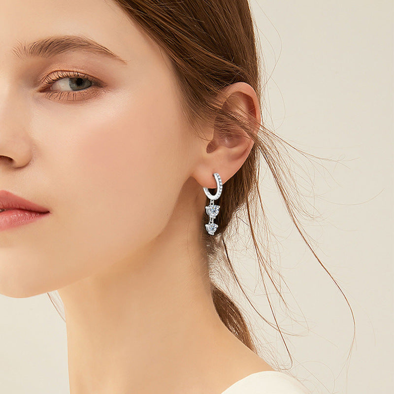Luxury Moissanite Earrings - 925 Silver & 18K Gold