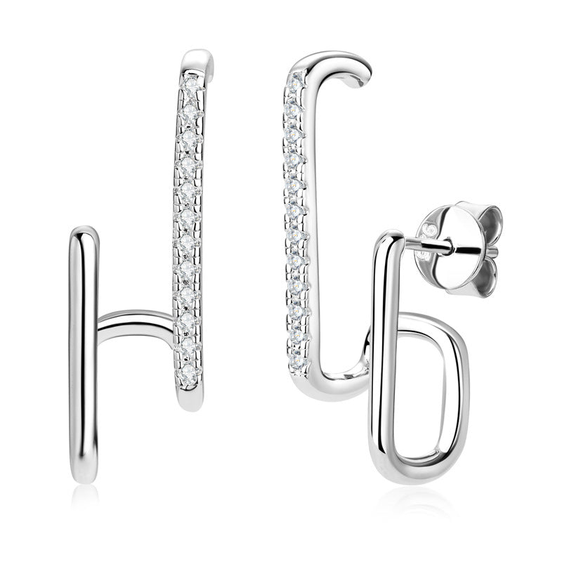 Elegant 18K Gold-Plated Moissanite Earrings