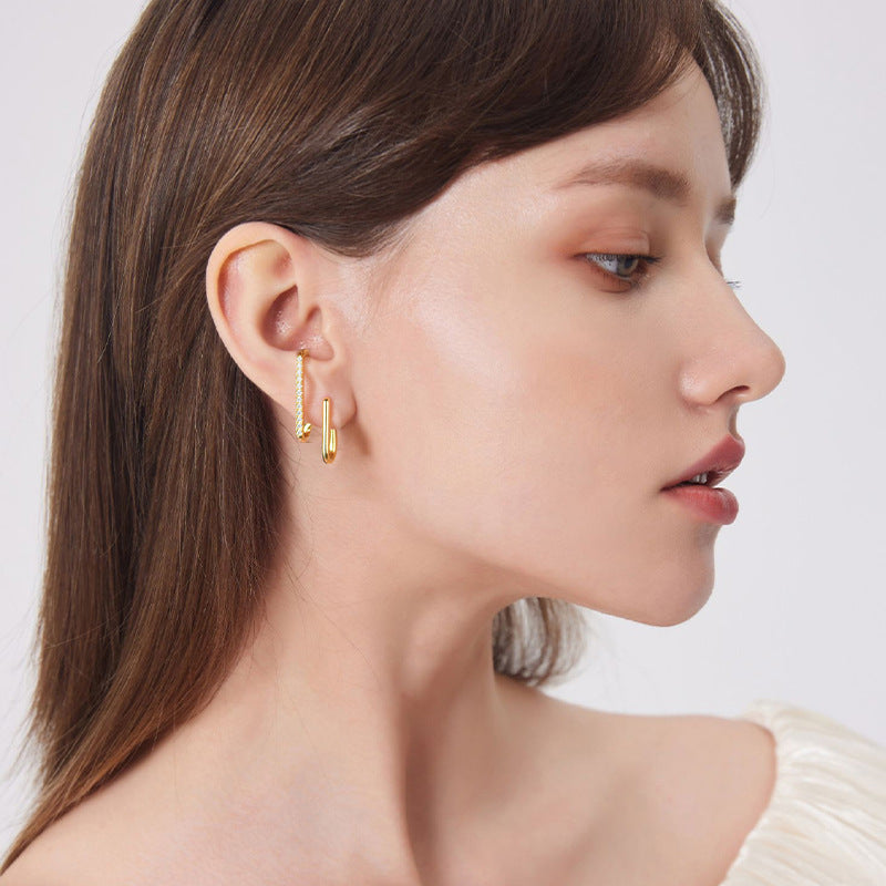 Elegant 18K Gold-Plated Moissanite Earrings