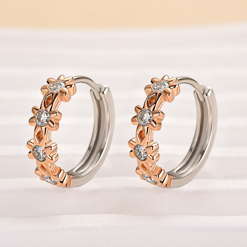 Elegant 18K Gold Moissanite Stud Earrings