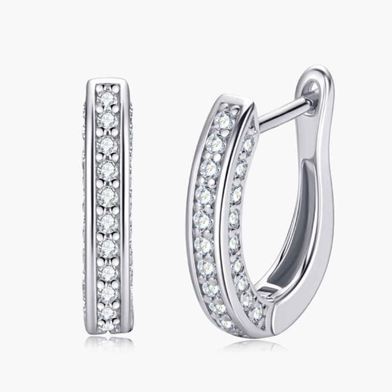 Elegant 18K White Gold Moissanite Stud Earrings
