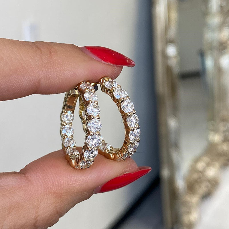 Timeless Round-Cut Simulated Diamond Earrings