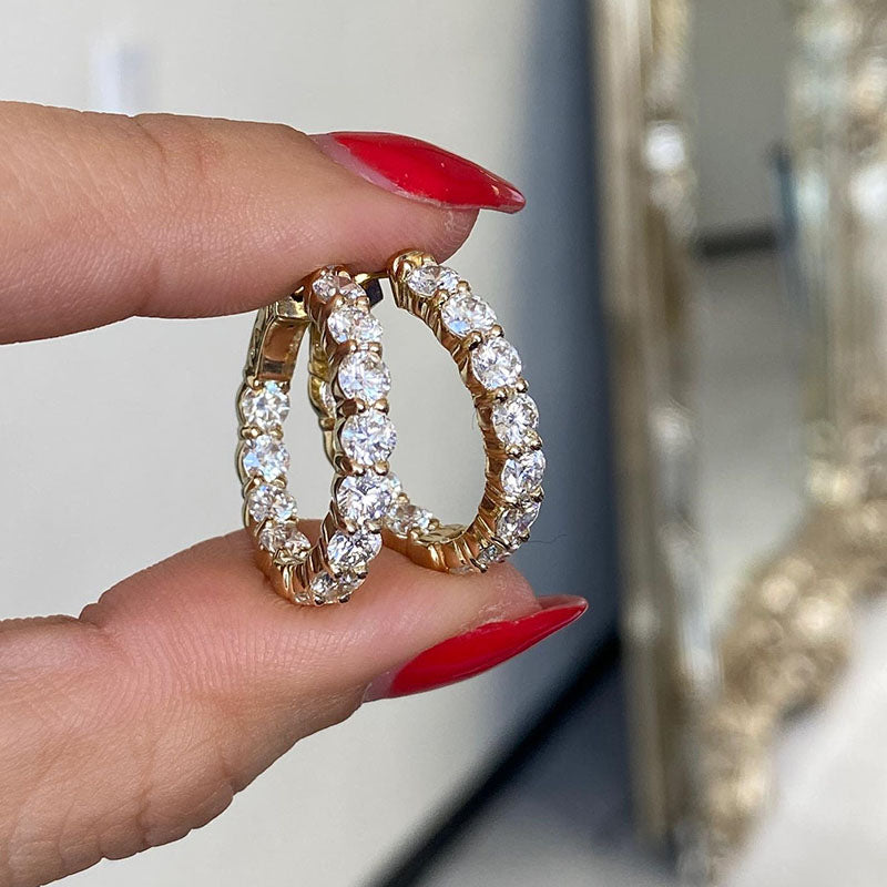 Timeless Round-Cut Simulated Diamond Earrings