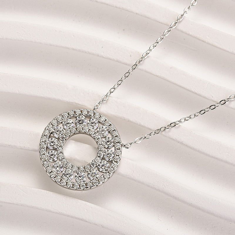 Moissanite Reciprocating Pendant Necklace
