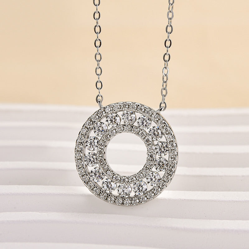 Moissanite Reciprocating Pendant Necklace