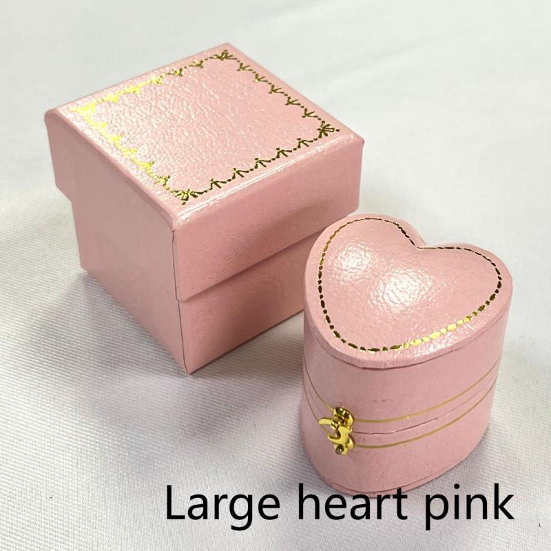 Vintage Oversized Light Luxury Jewelry Box Heart-shaped Engagement Rring Box