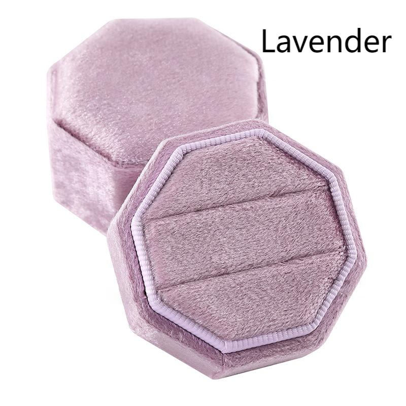 Octagonal flannel jewelry box Premium ring box