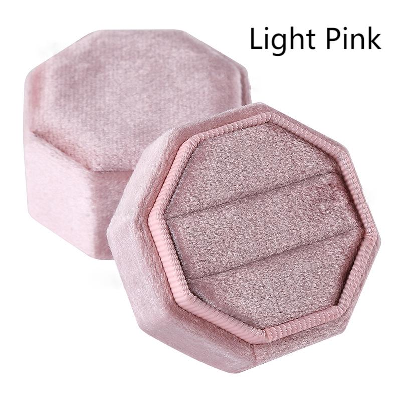 Octagonal flannel jewelry box Premium ring box