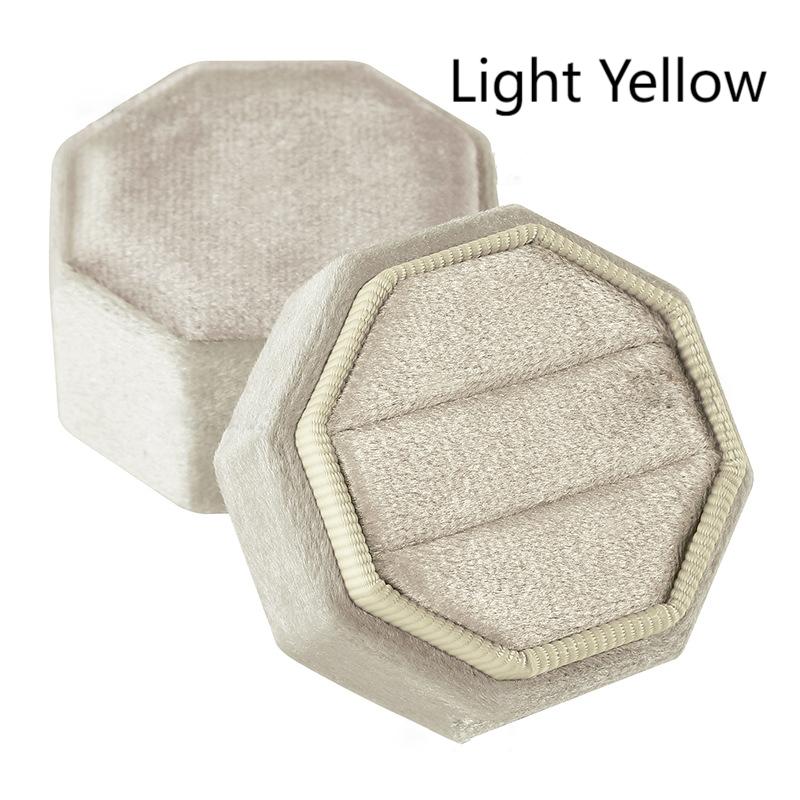 Octagonal flannel jewelry box Premium ring box
