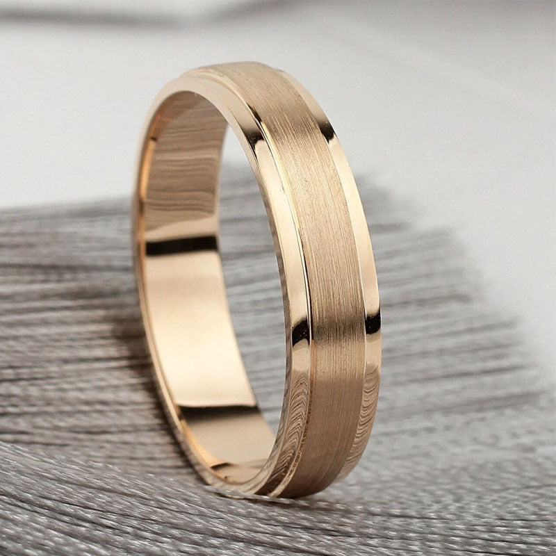 925 Sterling Silver Two-Tone Diamond Wedding Band Set