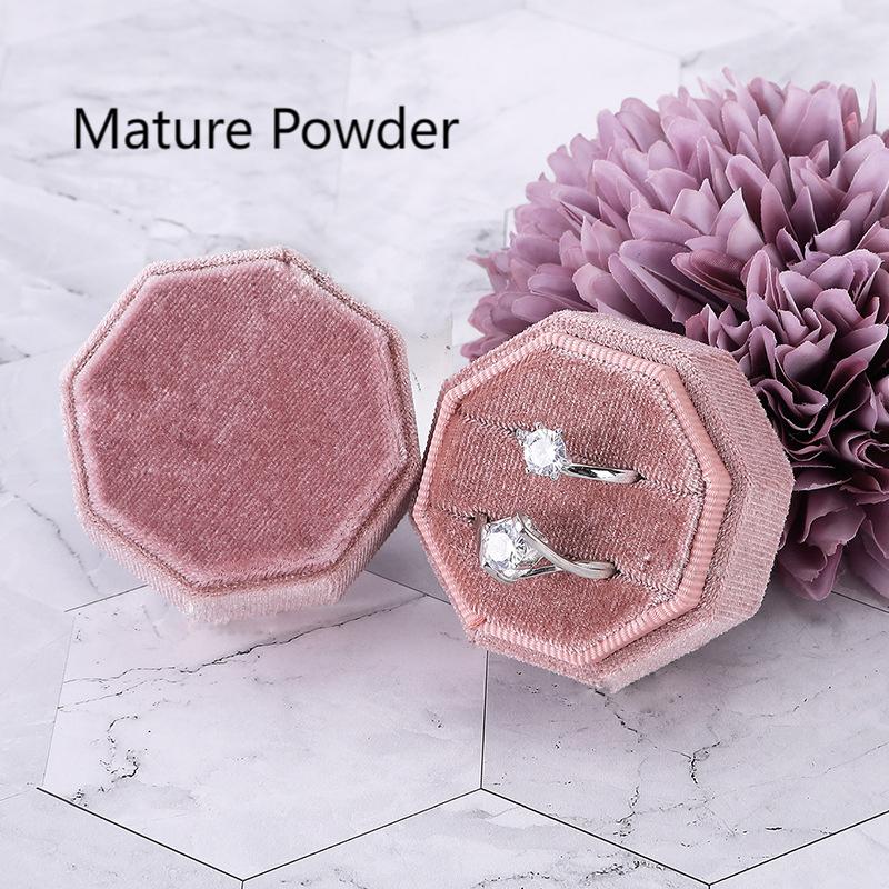 Octagonal flannel jewelry box Premium ring box