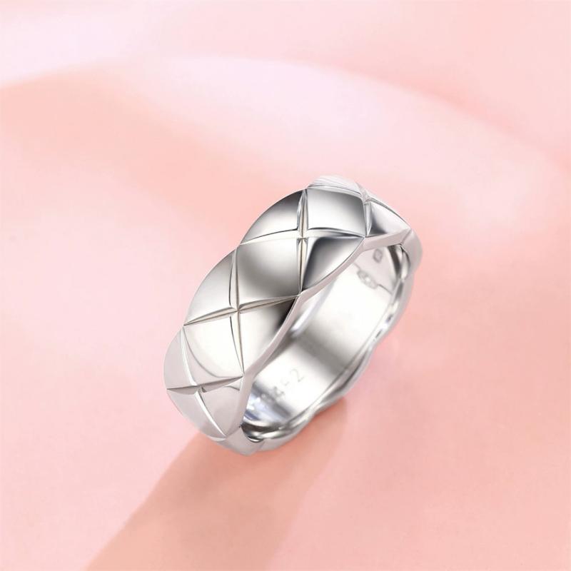 Sterling Silver Men's Ring, White & Yellow Gold Plated, Rhodium Finish