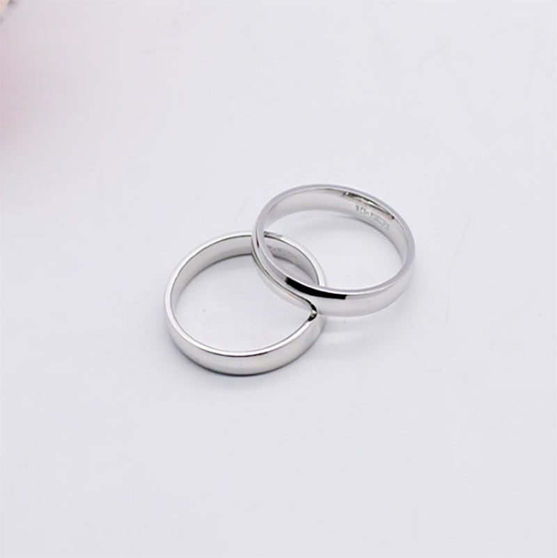 2.8g Sterling Silver Men's Ring with White Gold Plating & Rhodium Finish