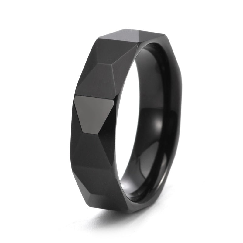 Luxury Tungsten Carbide Band Gold Rhodium Plated Nickel Free