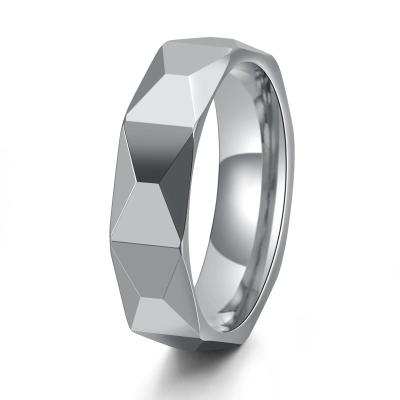 Luxury Tungsten Carbide Band Gold Rhodium Plated Nickel Free