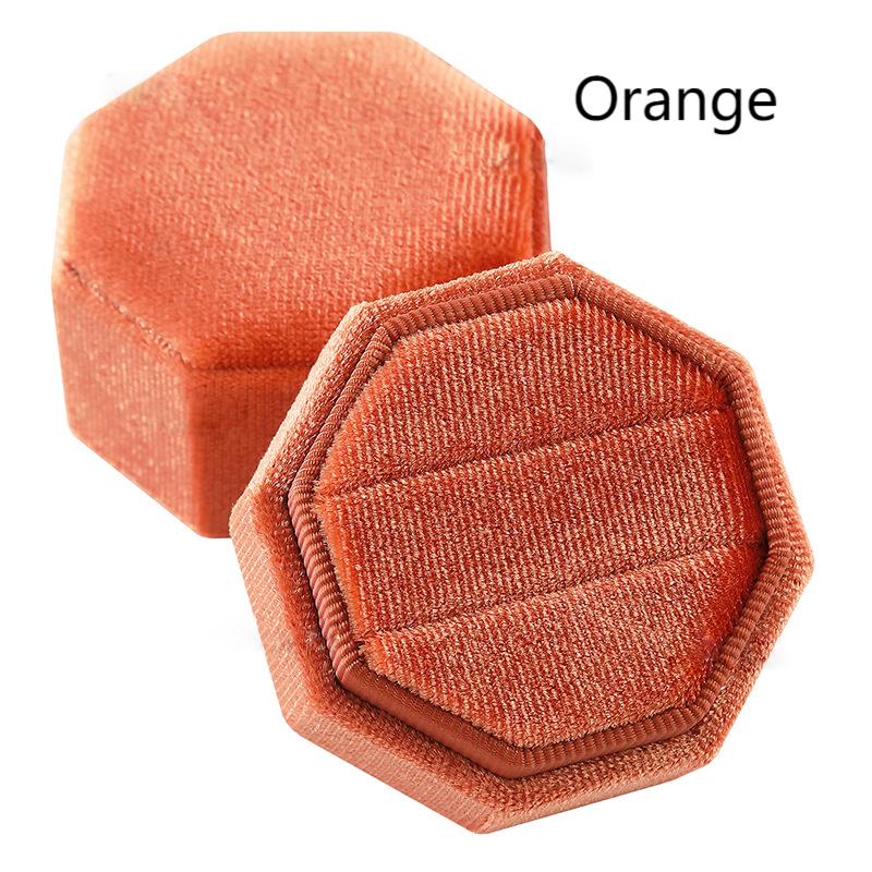 Octagonal flannel jewelry box Premium ring box