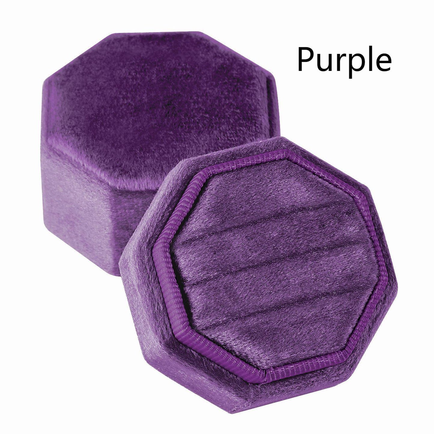 Octagonal flannel jewelry box Premium ring box