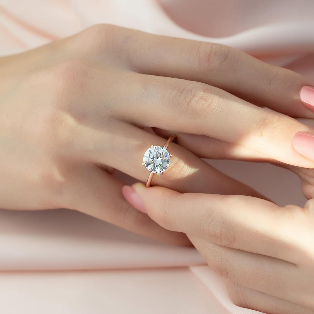 2 Carat Round Cut Solitaire Engagement Ring Sterling Silver