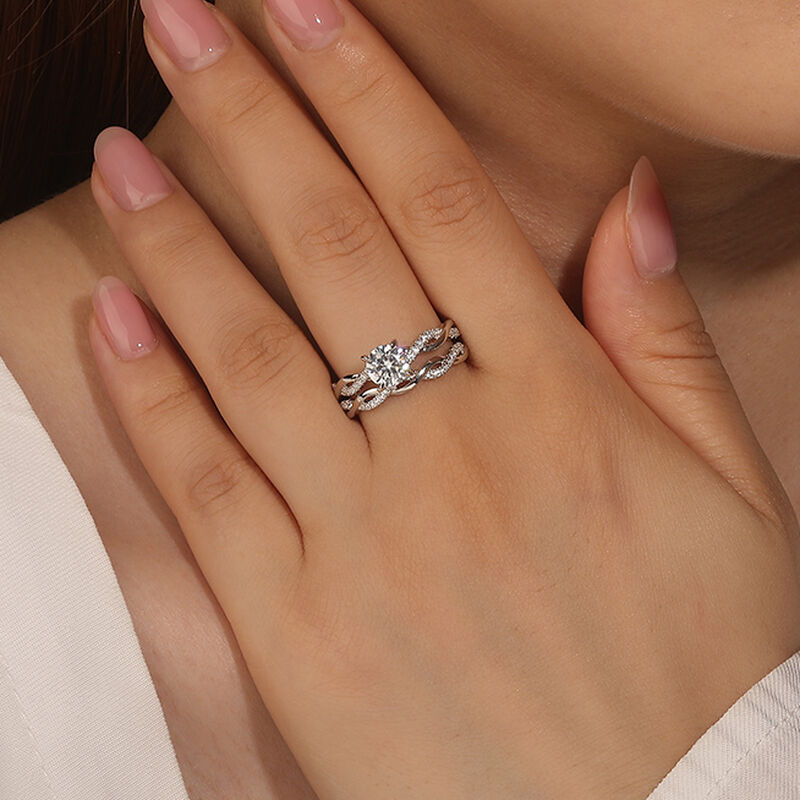 2.0ct Sona Diamond Wedding Band 925 Sterling Silver