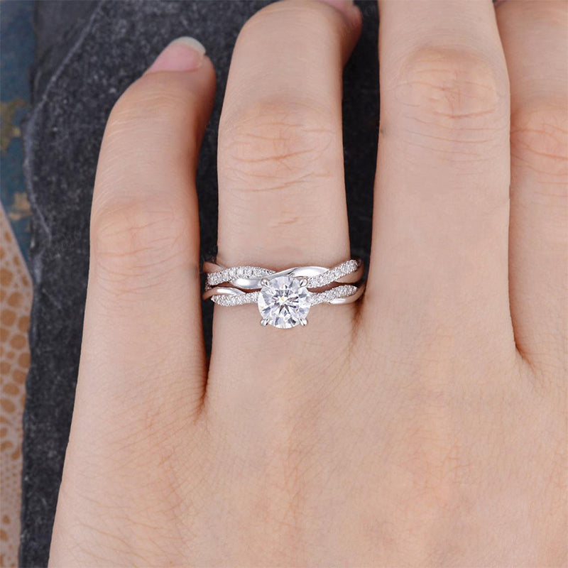 2.0ct Sona Diamond Wedding Band 925 Sterling Silver