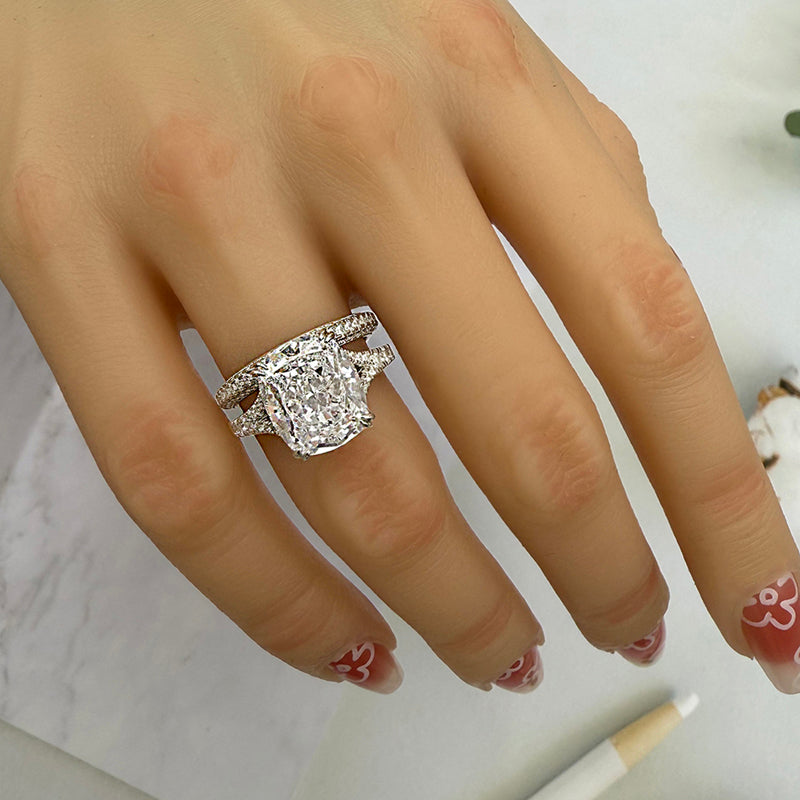 2pcs Ring Set in 925 Sterling Silver with 7.0 carat