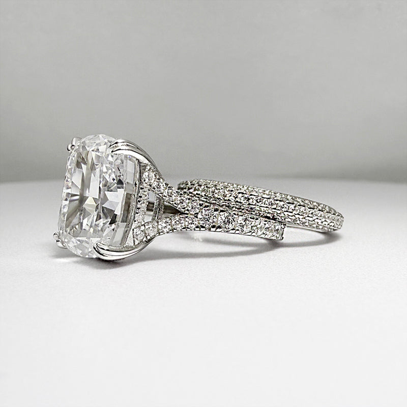 2pcs Ring Set in 925 Sterling Silver with 7.0 carat