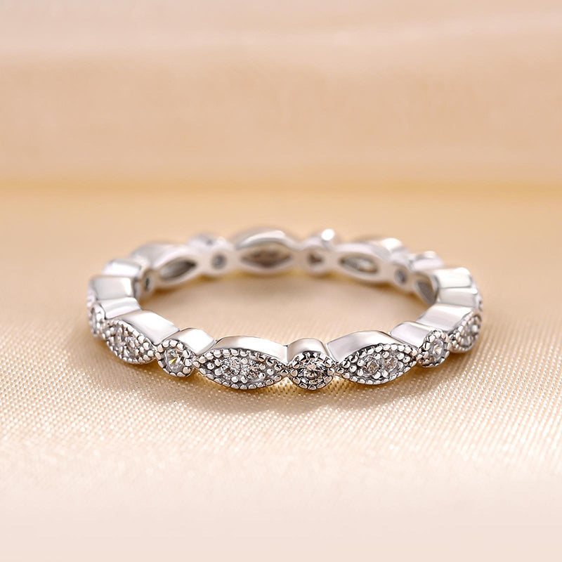 Eternal Sparkle Diamond Band (2.0ct) - Sterling Silver & White Gold