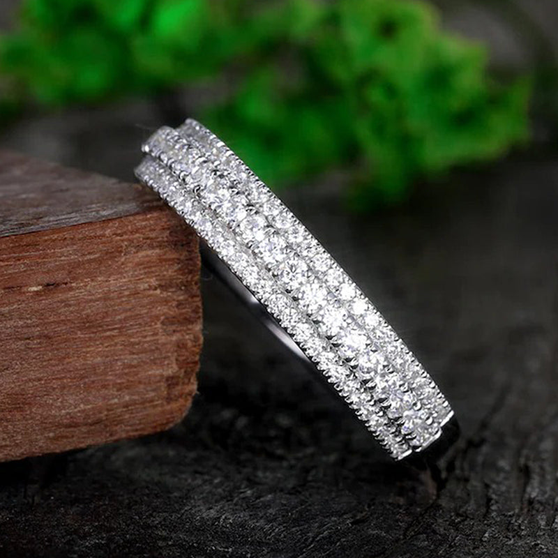 1Ct Round Cut Simulated Diamond Bracelet 925 Silver White Gold