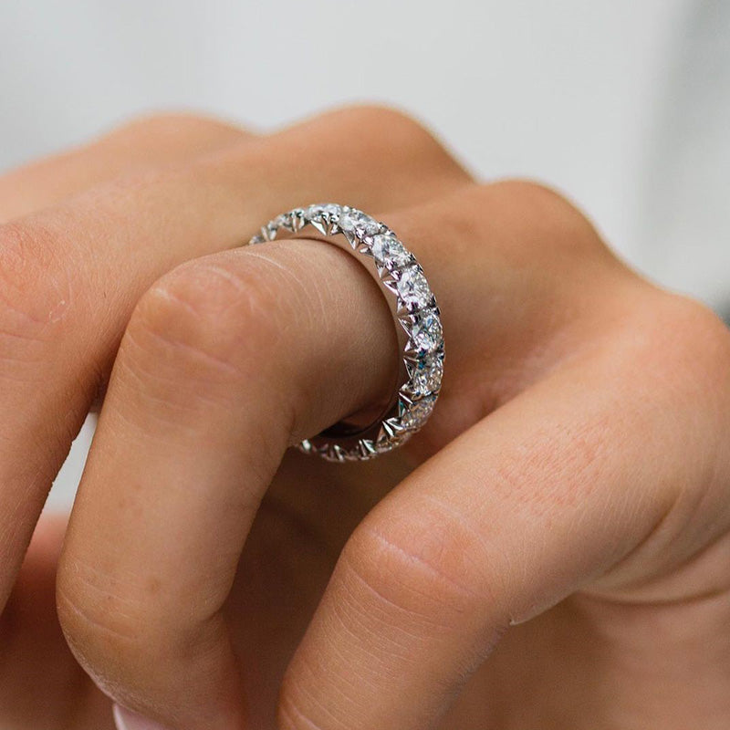 4.3Ct Round Cut Wedding Band - 925 Silver White Gold Plated