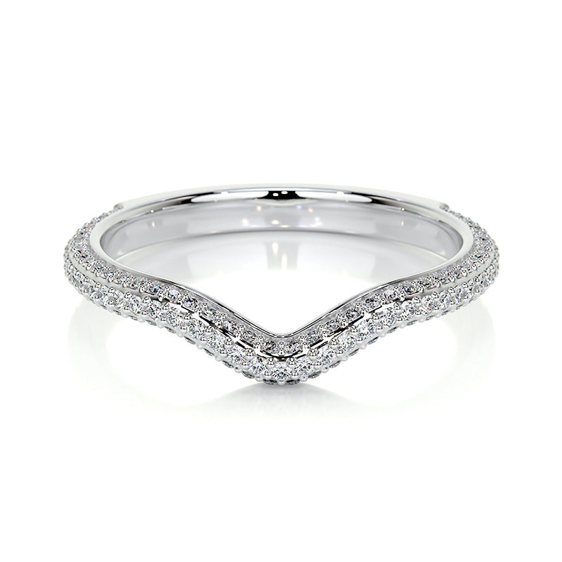 1.0Ct Diamond Eternity Band - 925 Silver 18K White Gold Plated
