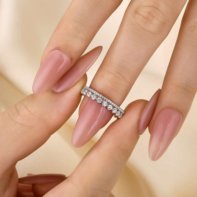 1.3Ct Round Cut Simulated Diamond Sterling Silver Ring