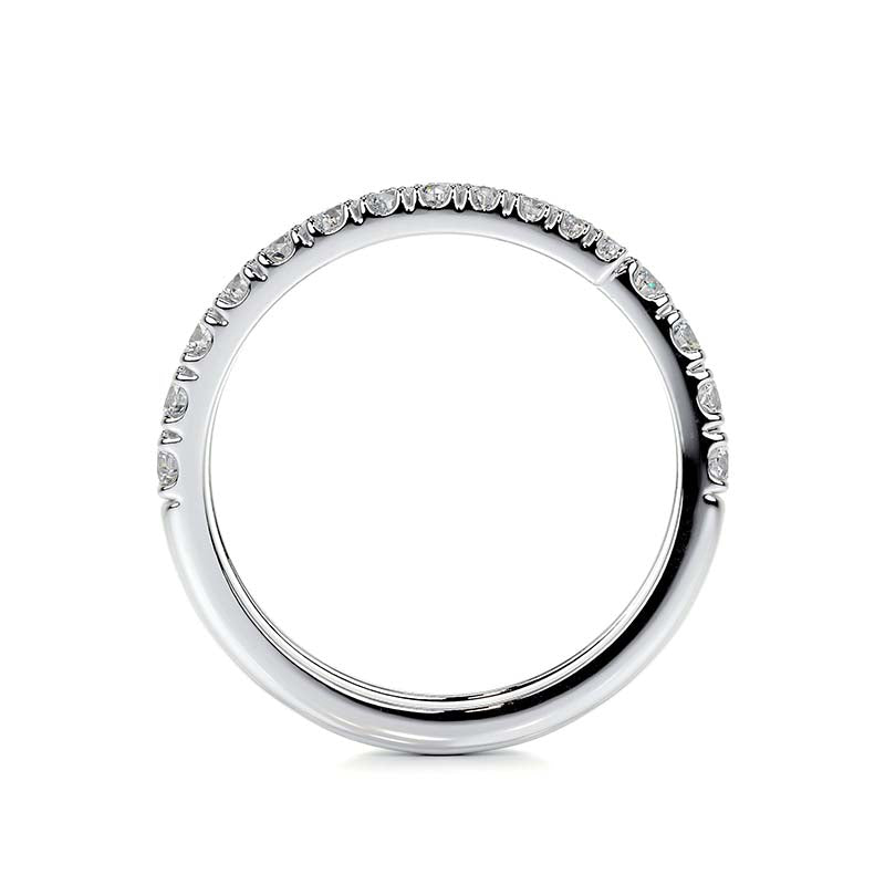1.0ct Round Cut Simulated Diamond Wedding Band – White Gold Plated