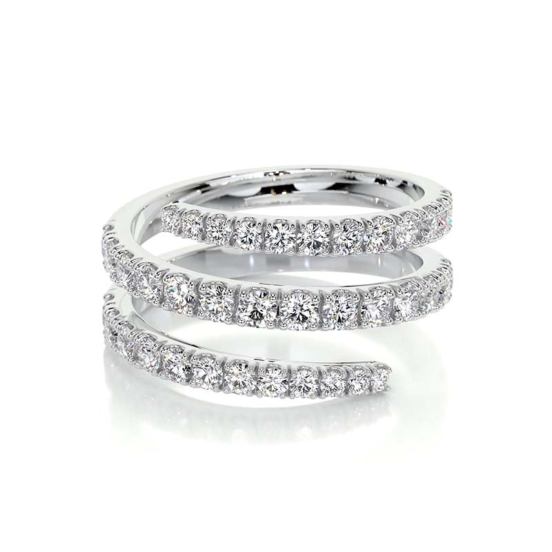 1.0ct Round Cut Simulated Diamond Wedding Band – White Gold Plated