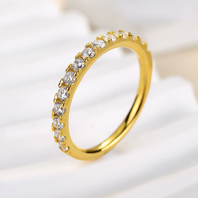 925 Silver Two-Tone 0.4ct Diamond Wedding Band