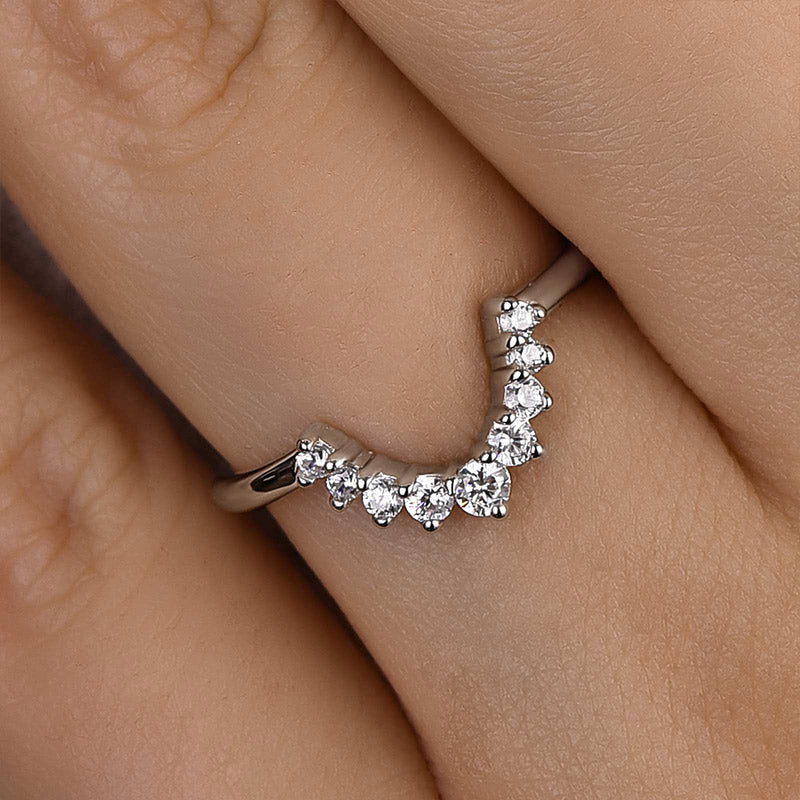 925 Silver Two-Tone 0.5ct Diamond Wedding Band