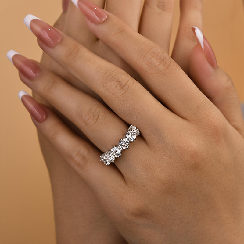 3.0Ct Round Cut Wedding Band - 925 Silver White Gold Plated