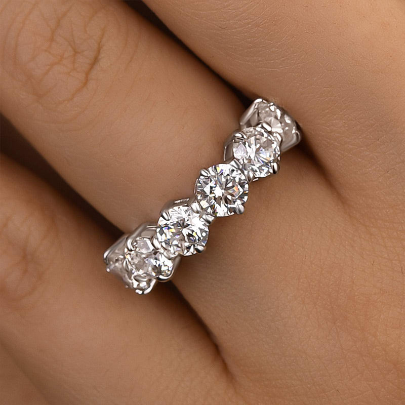 3.0Ct Round Cut Wedding Band - 925 Silver White Gold Plated