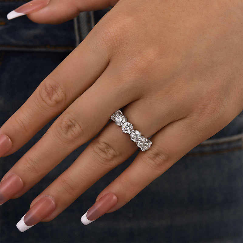 3.0Ct Round Cut Wedding Band - 925 Silver White Gold Plated